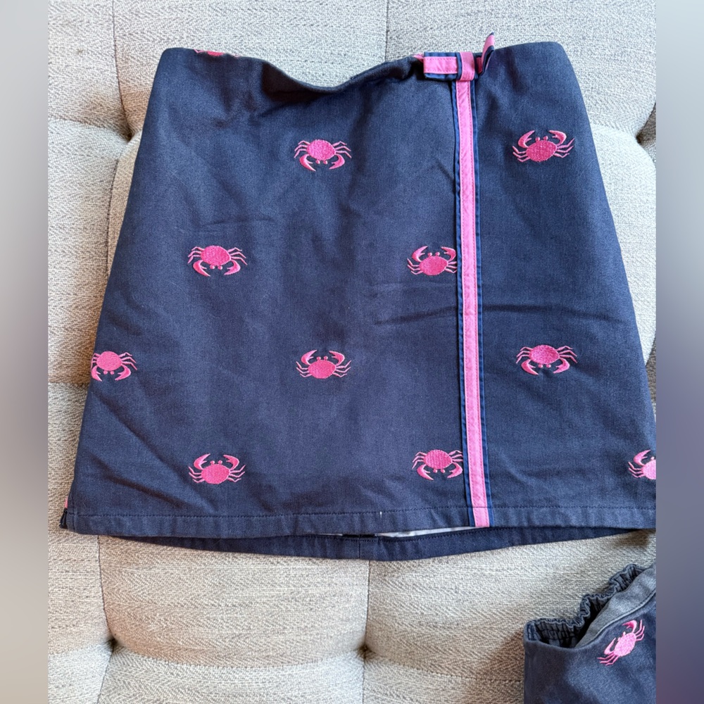 Lilly Pulitzer Skirt with Pink Crab Accents